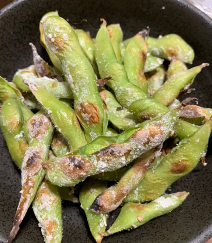 えだまやき ほっこり香ばしい！焼き枝豆のレシピ/作り方：白ごはん.com