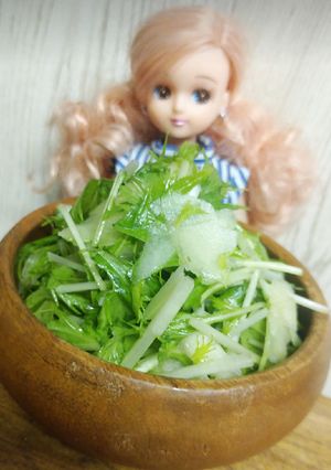 リカちゃん♡水菜と林檎の甘酸っぱドレ和え-レシピのメイン写真