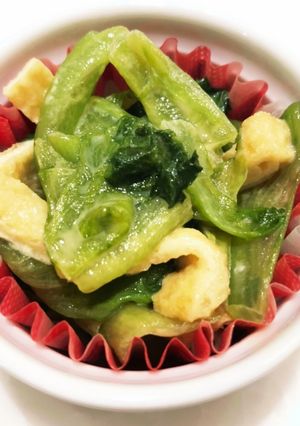 お弁当に フリルレタスと薄揚げのマヨ炒め-レシピのメイン写真