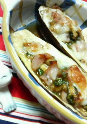 ✿ベーコンと大葉で❀ナスの✿味噌チー焼き-レシピのメイン写真