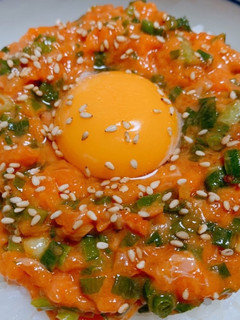 絶品☆ネギサーモンユッケ丼-レシピのメイン写真