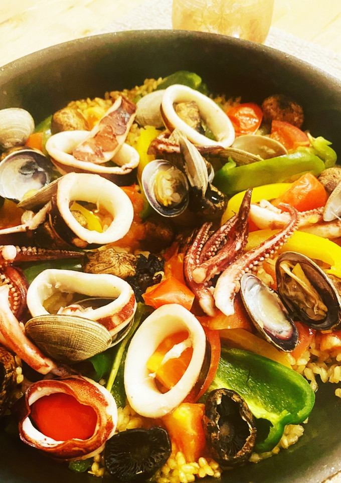 簡単♪満足♪旬のイカのパエリア♪-レシピのメイン写真
