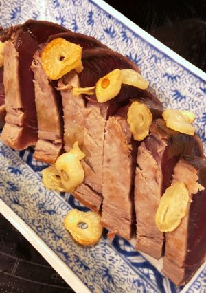 熟成鰹の塩タタキの大蒜風味-レシピのメイン写真