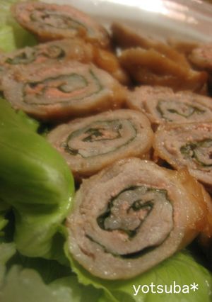 豚肉くるくる巻きＩＮめんたいこ-レシピのメイン写真