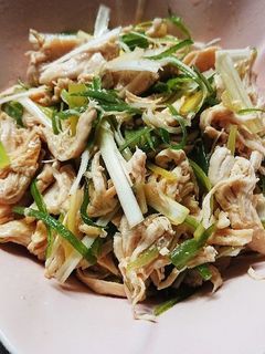 ささみと長ねぎの和え物-レシピのメイン写真