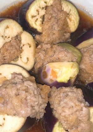 簡単、茄子のとろける挽き肉挟み-レシピのメイン写真