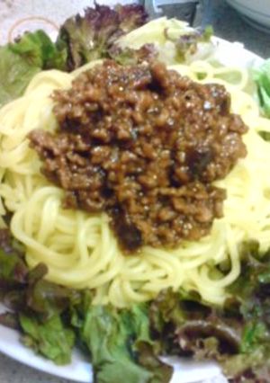 ジャージャー麺？　おいしい肉味噌ダレ-レシピのメイン写真