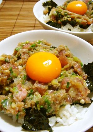 ゴマ油香る!! ユッケ風☆ねぎとろ丼-レシピのメイン写真