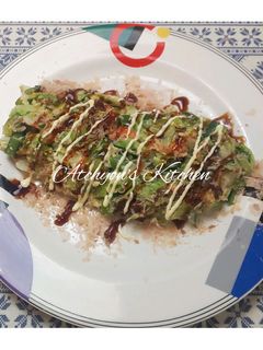 簡単!カニカマでお好み焼き風ヘルシー焼き-レシピのメイン写真