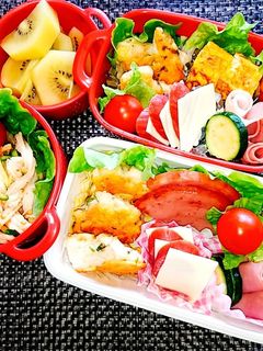 息子と娘のお弁当'20.6.29-レシピのメイン写真