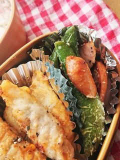 お弁当★スナップエンドウとソーセージ炒め-レシピのメイン写真