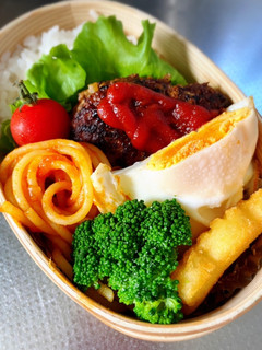 ハンバーグ弁当-レシピのメイン写真