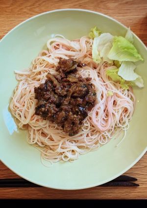 肉味噌と酢油たれのスタミナそうめん-レシピのメイン写真