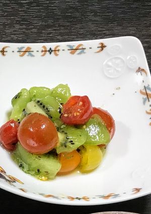 バジルキウイサラダ-レシピのメイン写真