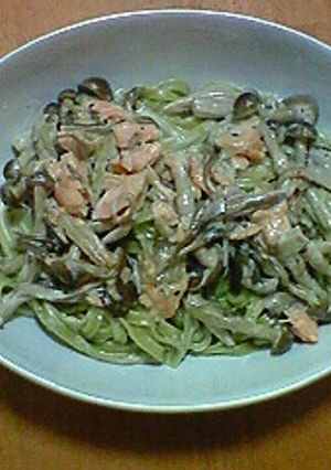 秋の味覚☆鮭ときのこのクリームパスタ-レシピのメイン写真