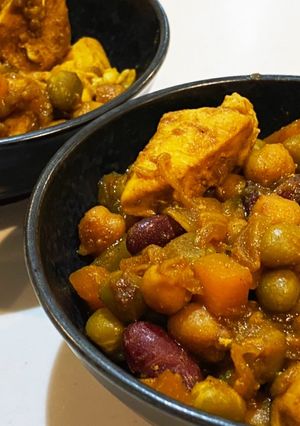 鶏肉とミックスビーンズ☆カレー煮込み-レシピのメイン写真