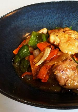 鶏と野菜のにんにく甘酢炒め-レシピのメイン写真