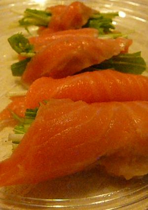 サーモン水菜巻き-レシピのメイン写真