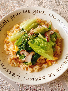 ☆レタスときのこの餡掛けチャーハン☆-レシピのメイン写真