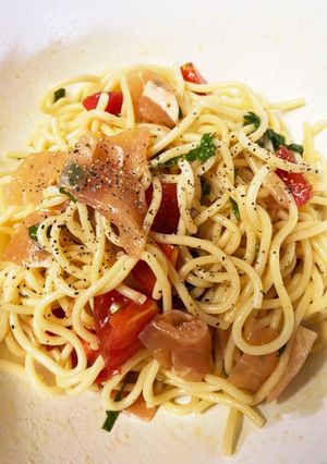 生ハムトマトの冷製パスタ-レシピのメイン写真