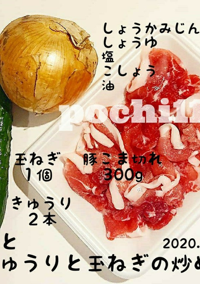 豚ときゅうりと玉ねぎの炒め物-レシピのメイン写真