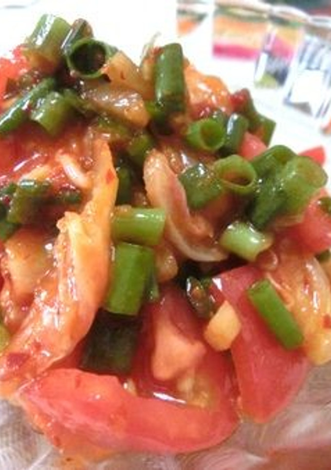 1分☆まろやか美味い♪トマトとキムチ和え-レシピのメイン写真