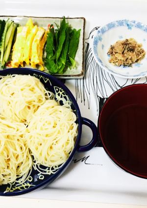 夏バテ防止！サバそうめん-レシピのメイン写真