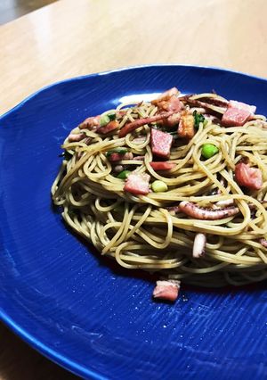 イカスミベーコンパスタ-レシピのメイン写真