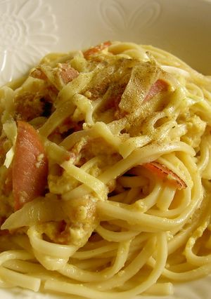 *牛乳・全卵使用のうどんカルボナーラ*-レシピのメイン写真