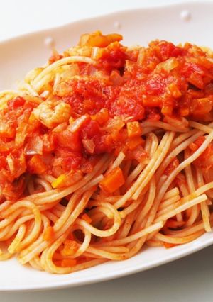 エビツナ野菜のトマトソースパスタ-レシピのメイン写真
