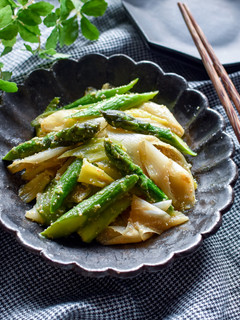 やみつき!アスパラとねぎの明太炒め-レシピのメイン写真