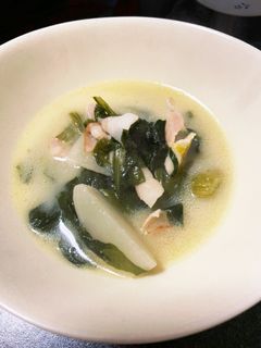 かぶとほうれん草のミルクスープ-レシピのメイン写真