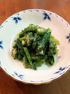 簡単!オクラと小松菜の胡麻味噌和え-レシピのメイン写真