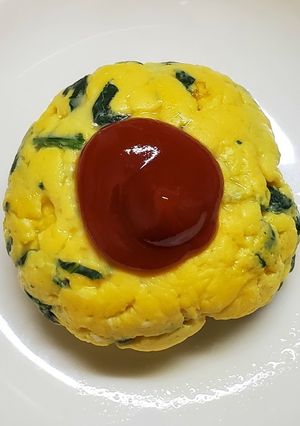 かわいい☆まんまる小松菜たまご-レシピのメイン写真