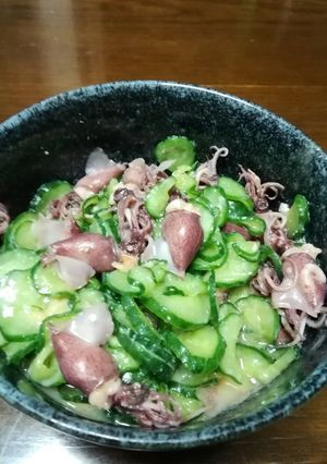 ホタルイカときゅうりの酢味噌和え-レシピのメイン写真