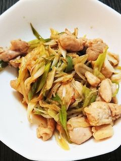 鶏肉とネギのポン酢炒め-レシピのメイン写真