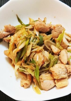 鶏肉とネギのポン酢炒め-レシピのメイン写真