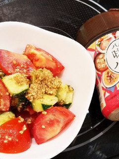 トマト、キュウリの、ゴマ味噌あえ-レシピのメイン写真