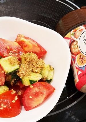 トマト、キュウリの、ゴマ味噌あえ-レシピのメイン写真