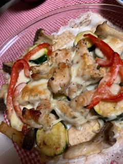 チキンと夏野菜のチーズ焼き-レシピのメイン写真