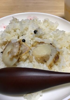 塩漬け生胡椒とホタテのピラフもどき-レシピのメイン写真