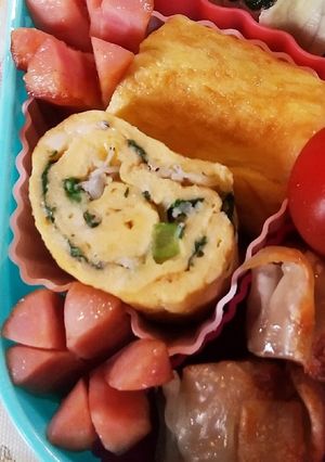 お弁当に小松菜とじゃこの卵焼き♥️-レシピのメイン写真
