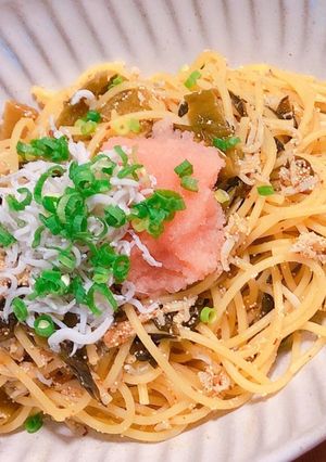高菜とたらことしらすのオイルパスタ-レシピのメイン写真