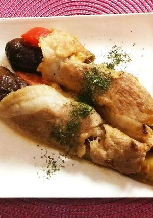 茄子・トマト・チーズの豚肉巻き-レシピのメイン写真