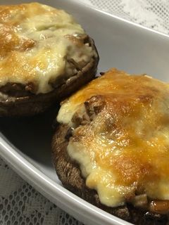 生椎茸のマヨ納豆チーズ焼き!-レシピのメイン写真