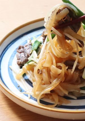 【中華料理】一皿料理！牛肉とフォーの炒め-レシピのメイン写真