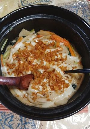 チークリーム味噌うどん(人参かぶ小松菜)-レシピのメイン写真