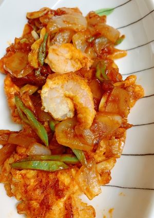 エビとインゲン豆のチリソース-レシピのメイン写真