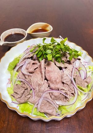 お好みタレで♡牛しゃぶサラダ-レシピのメイン写真