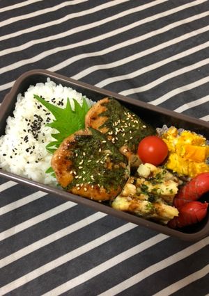 男子高校生弁当★17 しそつくね弁当-レシピのメイン写真